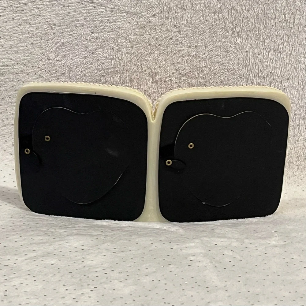 Ceramic 3D Bear Baby Double Heart Photo Frame 3